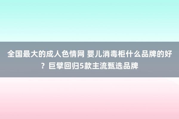 全国最大的成人色情网 婴儿消毒柜什么品牌的好？巨擘回归5款主流甄选品牌
