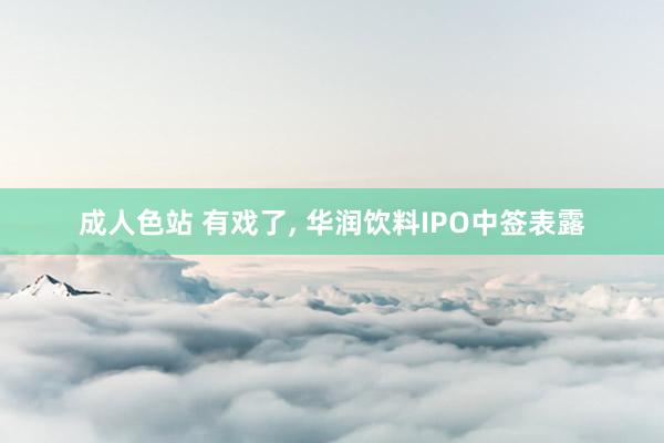 成人色站 有戏了， 华润饮料IPO中签表露