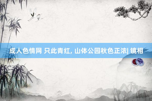 成人色情网 只此青红， 山体公园秋色正浓| 镜相