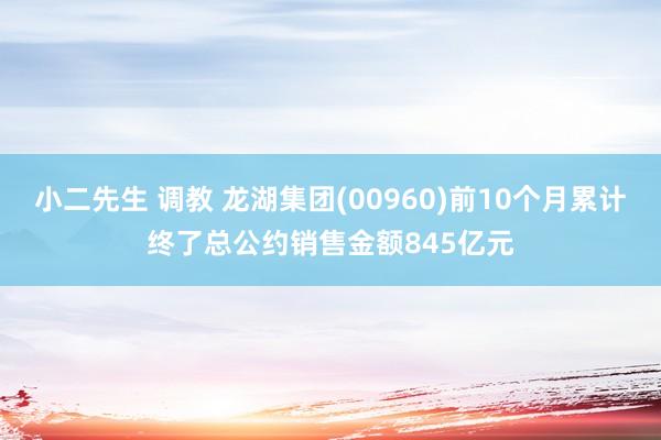 小二先生 调教 龙湖集团(00960)前10个月累计终了总公约销售金额845亿元