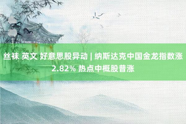 丝袜 英文 好意思股异动 | 纳斯达克中国金龙指数涨2.82% 热点中概股普涨
