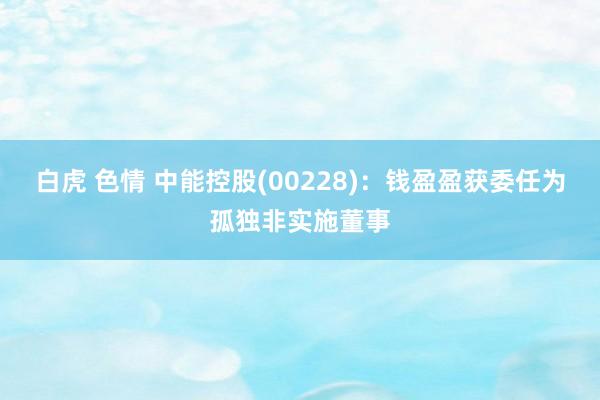白虎 色情 中能控股(00228)：钱盈盈获委任为孤独非实施董事