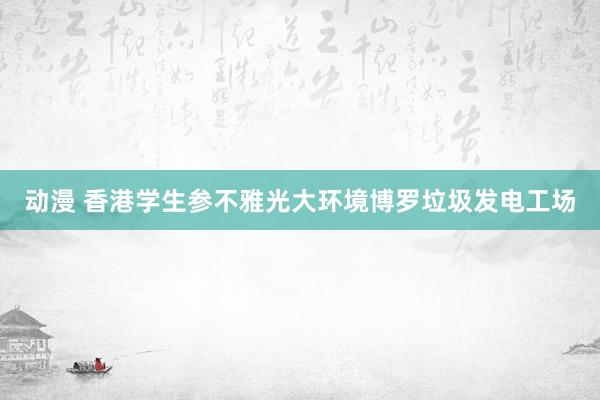 动漫 香港学生参不雅光大环境博罗垃圾发电工场