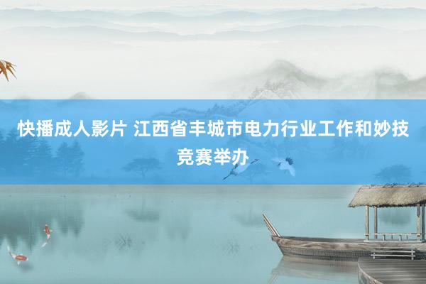 快播成人影片 江西省丰城市电力行业工作和妙技竞赛举办