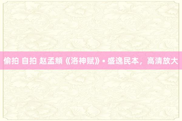 偷拍 自拍 赵孟頫《洛神赋》• 盛逸民本，高清放大