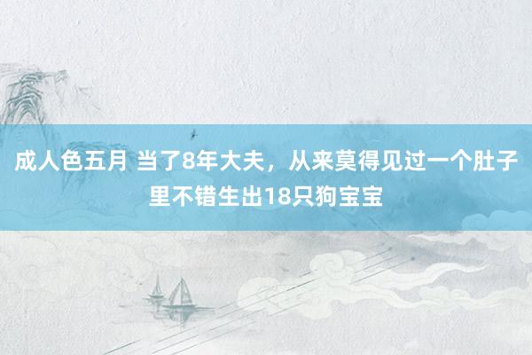成人色五月 当了8年大夫，从来莫得见过一个肚子里不错生出18只狗宝宝