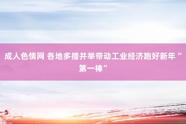 成人色情网 各地多措并举带动工业经济跑好新年“第一棒”