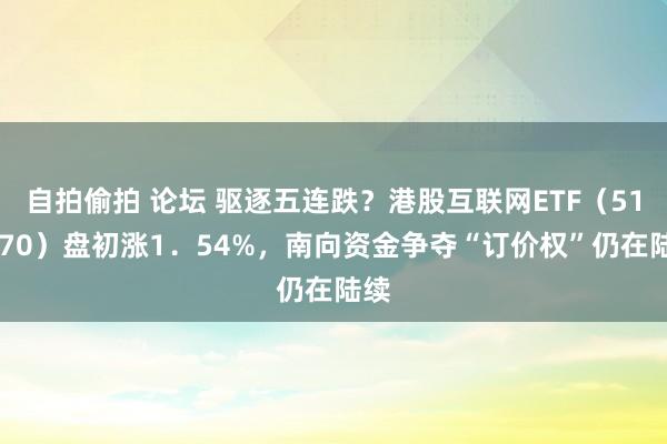 自拍偷拍 论坛 驱逐五连跌？港股互联网ETF（513770）盘初涨1．54%，南向资金争夺“订价权”仍在陆续