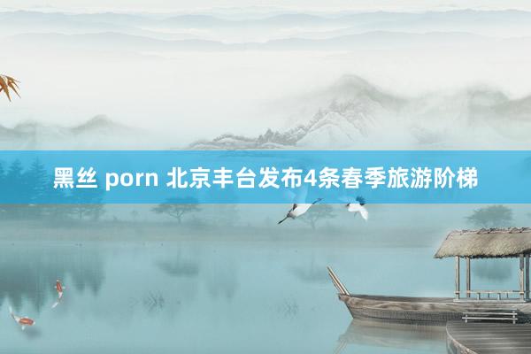 黑丝 porn 北京丰台发布4条春季旅游阶梯