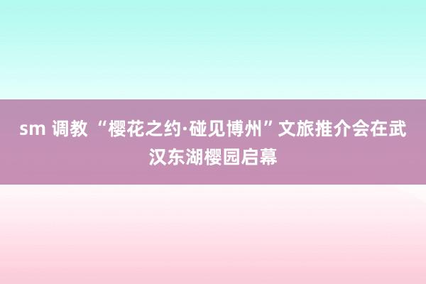 sm 调教 “樱花之约·碰见博州”文旅推介会在武汉东湖樱园启幕
