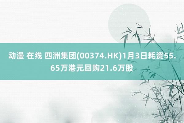动漫 在线 四洲集团(00374.HK)1月3日耗资55.65万港元回购21.6万股