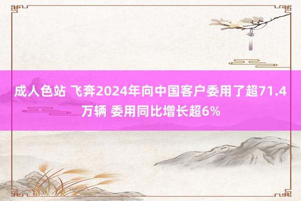成人色站 飞奔2024年向中国客户委用了超71.4万辆 委用同比增长超6%