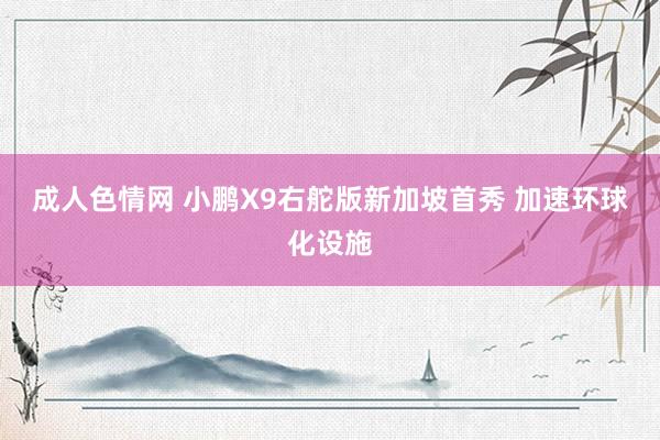 成人色情网 小鹏X9右舵版新加坡首秀 加速环球化设施