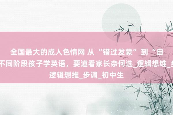 全国最大的成人色情网 从 “错过发蒙” 到 “自后居上”：不同阶段孩子学英语，要道看家长奈何选_逻辑想维_步调_初中生