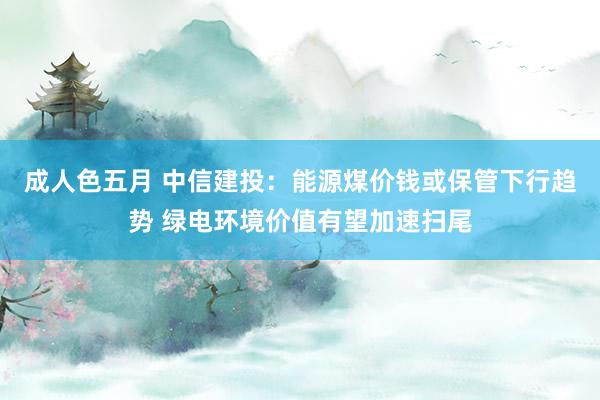 成人色五月 中信建投：能源煤价钱或保管下行趋势 绿电环境价值有望加速扫尾