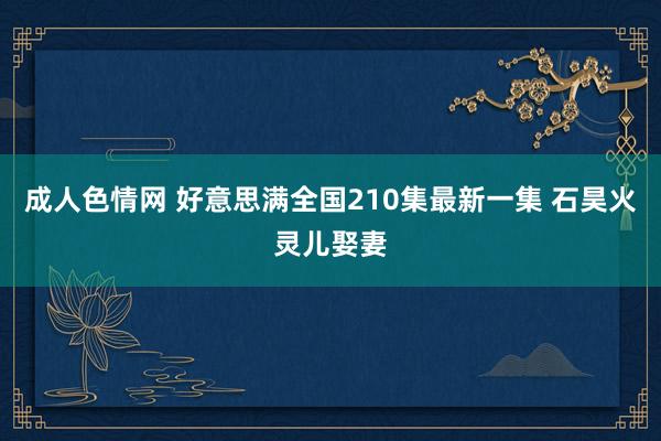 成人色情网 好意思满全国210集最新一集 石昊火灵儿娶妻
