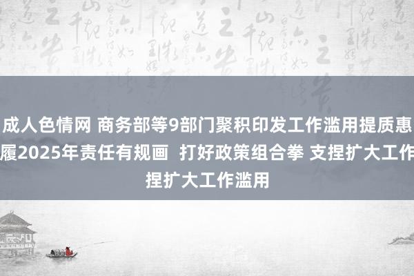 成人色情网 商务部等9部门聚积印发工作滥用提质惠民步履2025年责任有规画  打好政策组合拳 支捏扩大工作滥用