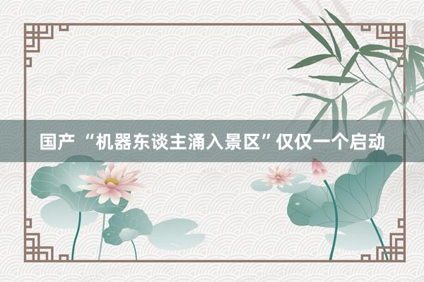 国产 “机器东谈主涌入景区”仅仅一个启动