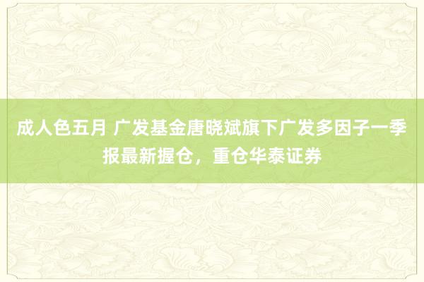 成人色五月 广发基金唐晓斌旗下广发多因子一季报最新握仓，重仓华泰证券