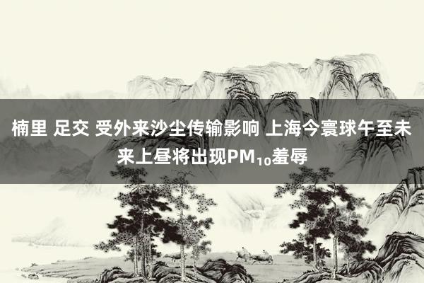 楠里 足交 受外来沙尘传输影响 上海今寰球午至未来上昼将出现PM₁₀羞辱