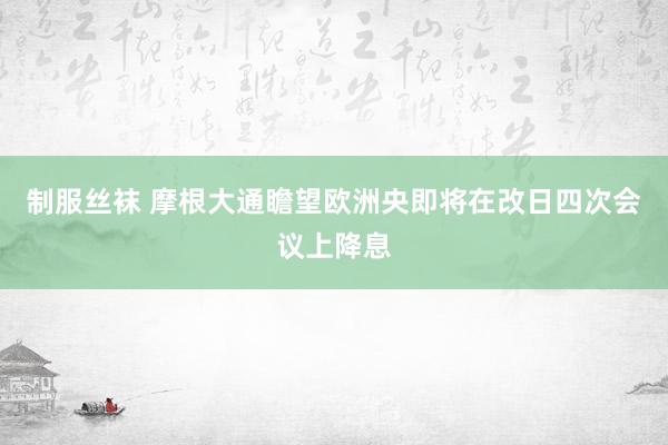制服丝袜 摩根大通瞻望欧洲央即将在改日四次会议上降息