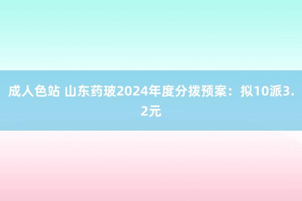成人色站 山东药玻2024年度分拨预案：拟10派3.2元